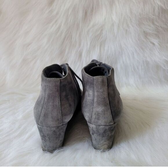 Vionic Becca Grey Suede Wedge Ankle Boots Size 10 - Picture 6 of 7